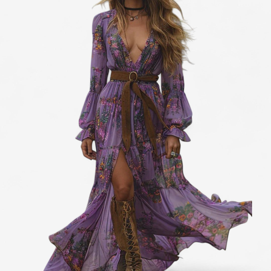 Mélanie  Abito floreale fluido