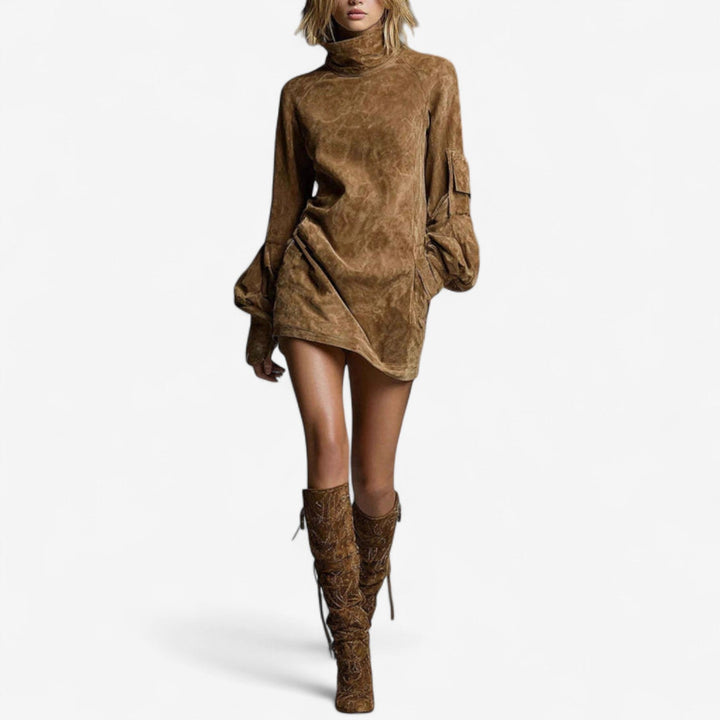 Tania  Mini abito con collo alto