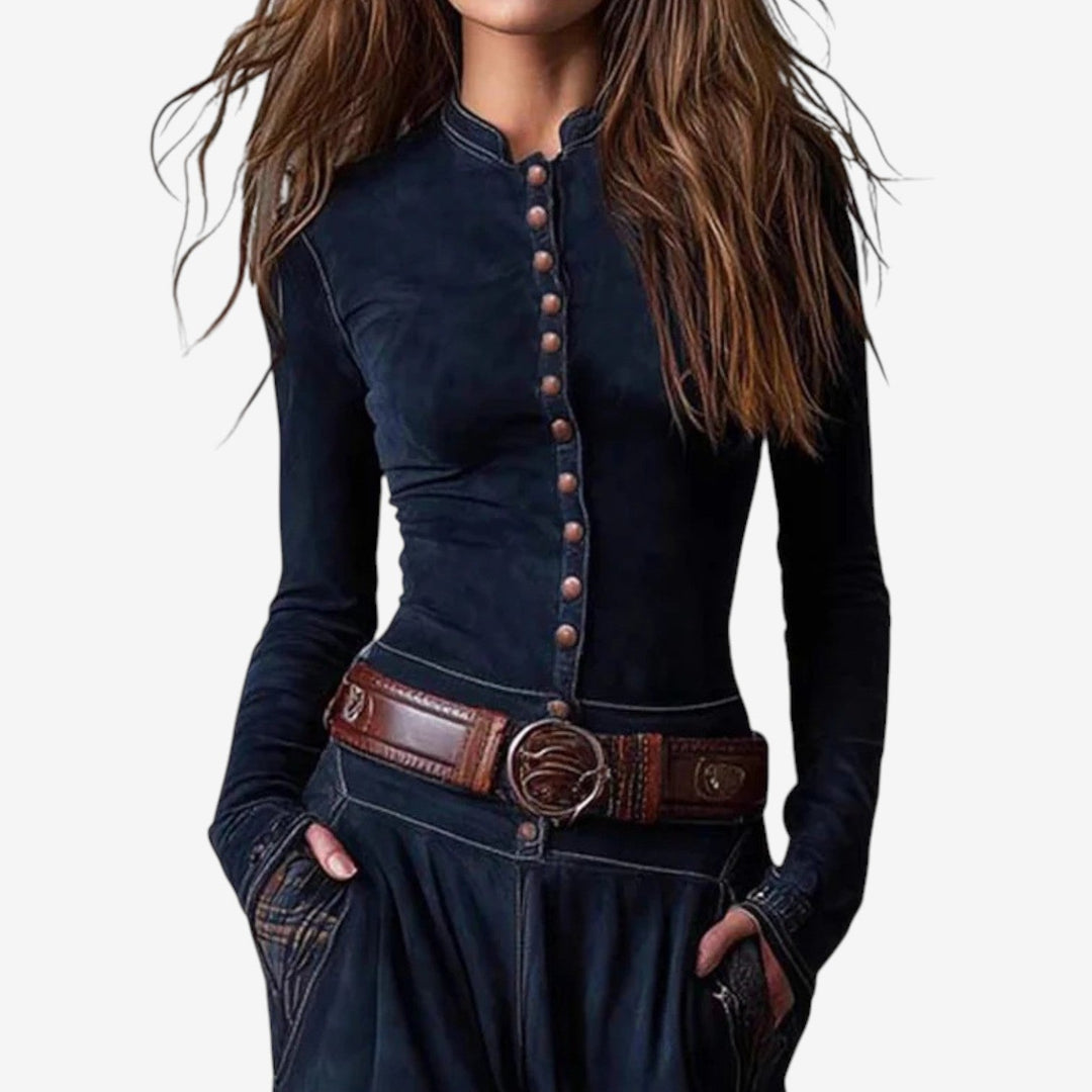 Garnier  Abito in pelle scamosciata