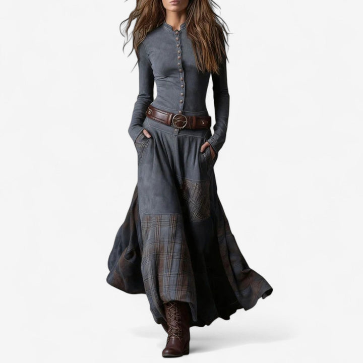 Garnier  Abito in pelle scamosciata